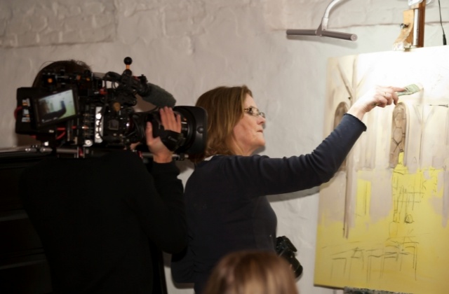 Mooi compliment als je gevraagd wordt een bruiloft te schilderen tijdens een tv programma van RTL met René Froger