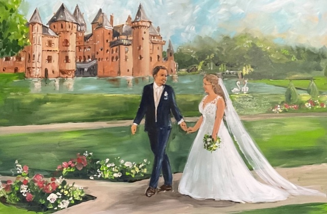 bruidspaar kasteel de haar utrecht